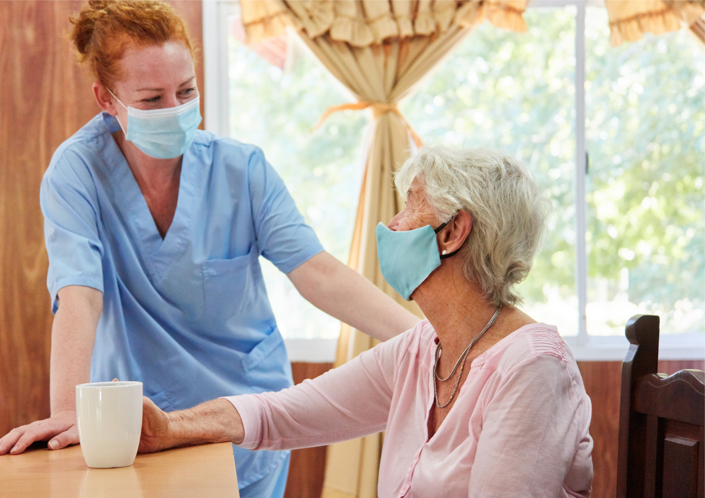 Nurse and patient talking 