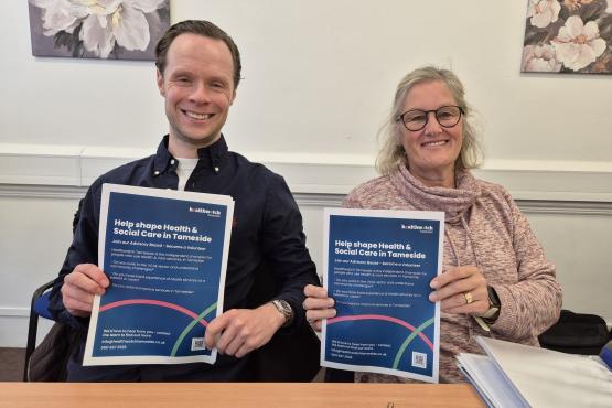 Helen and Oliver our Healthwatch Tameside board members